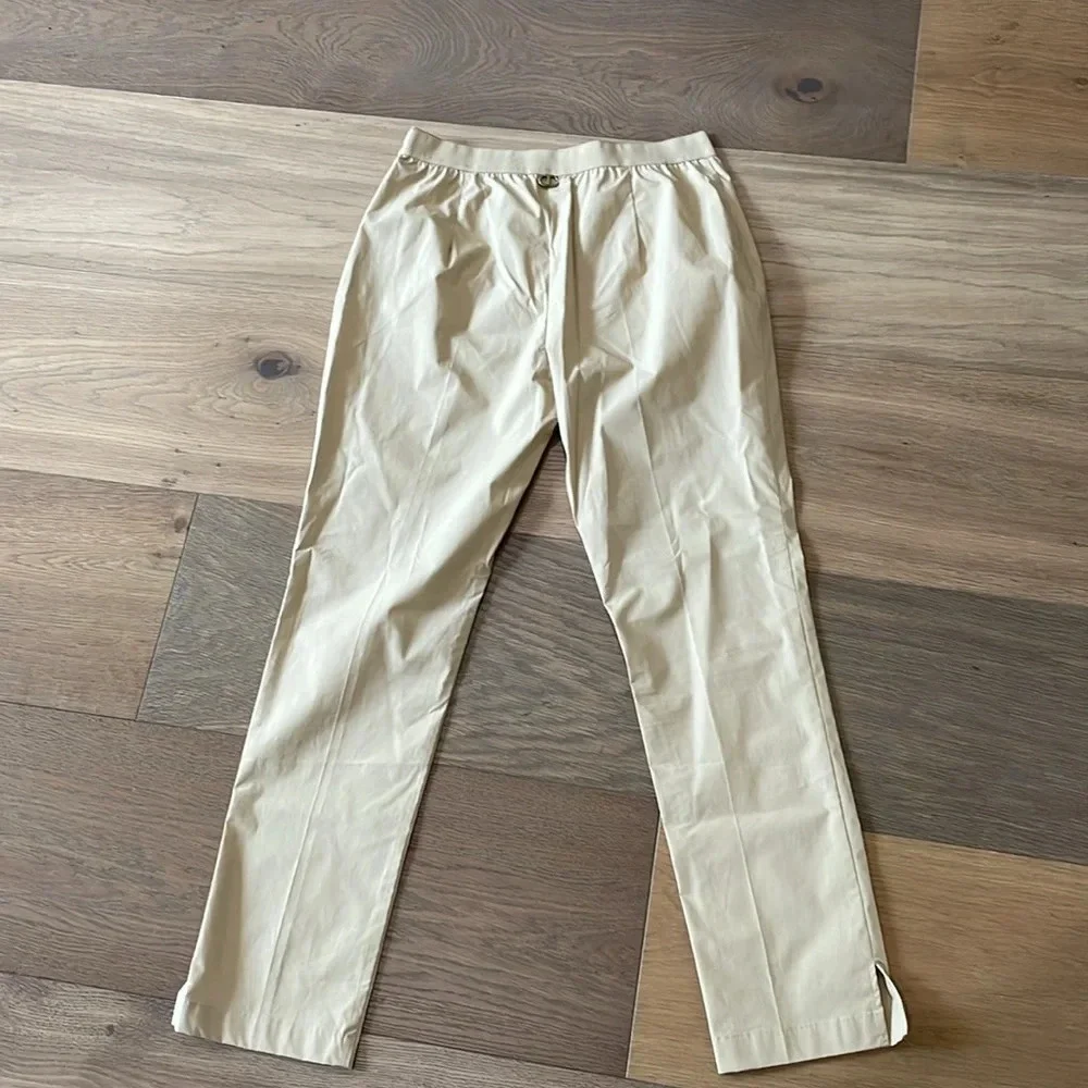 Twinset Milano Kakhi Casual Trousers Pants NWT Size 42, USA 6